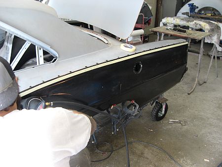 1966 Chevy Nova Quarter Panel Replacement in Progress